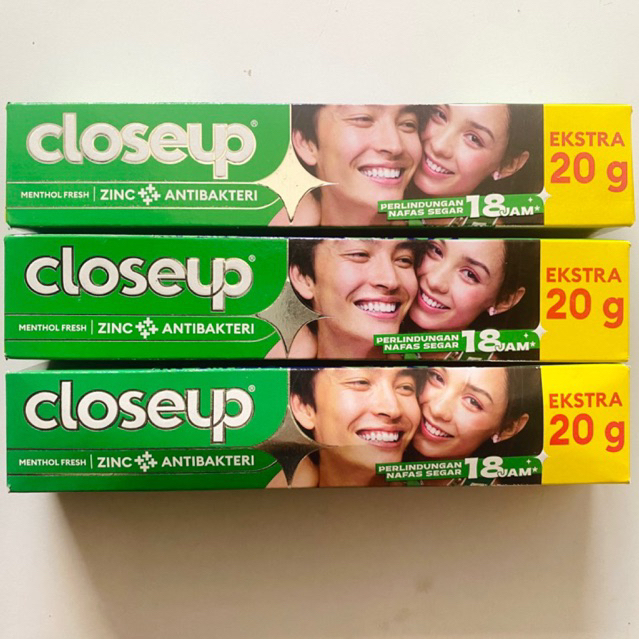 Closeup 160g+20g Pasta Gigi Menthol Fresh