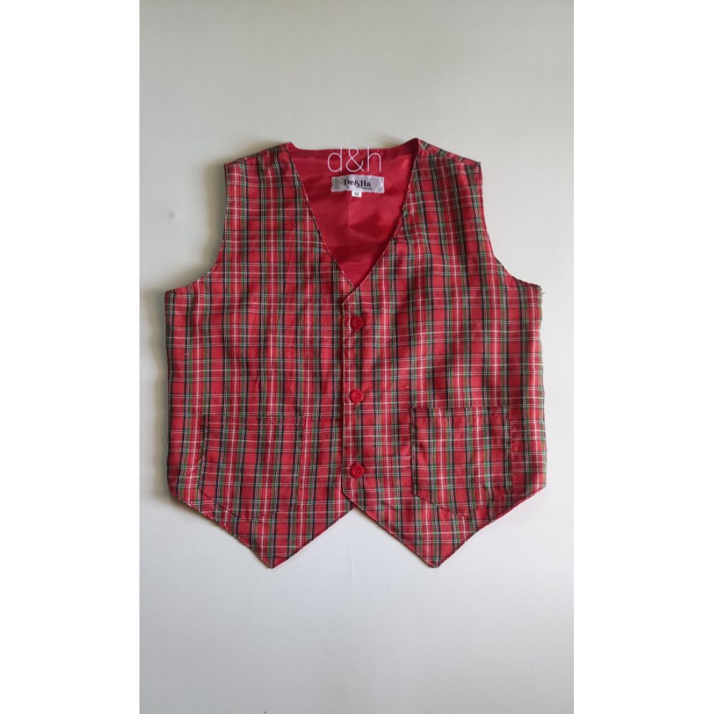 rompi sd merah kotak