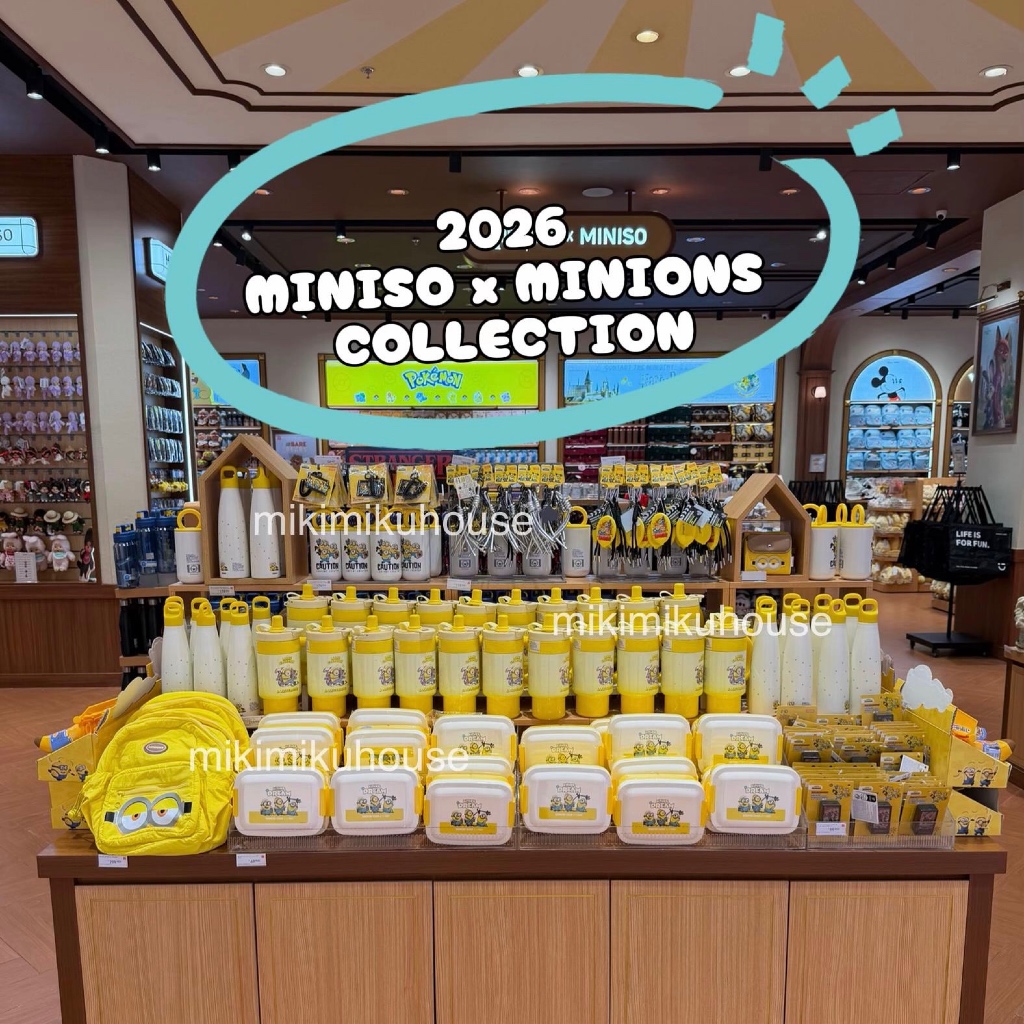 MINISO MINIONS KEYRING TUMBLER TAS GANTUNGAN BOB STUART KEVIN OTTO TAS MINISO x MINIONS COLLECTION O