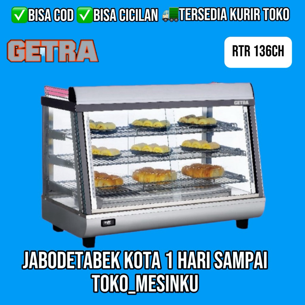 GETRA RTR-136CH SHOWCASE WARMER ETALASE PENGHANGAT MAKANAN FOOD WARMER