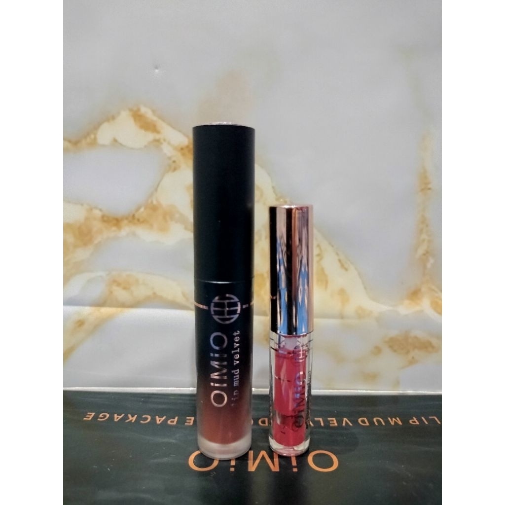 Lip Mud Velvet Double Package - Soft Lavender & Coffee Latte - Kosmetik Bibir Berkualitas Tinggi- Oi