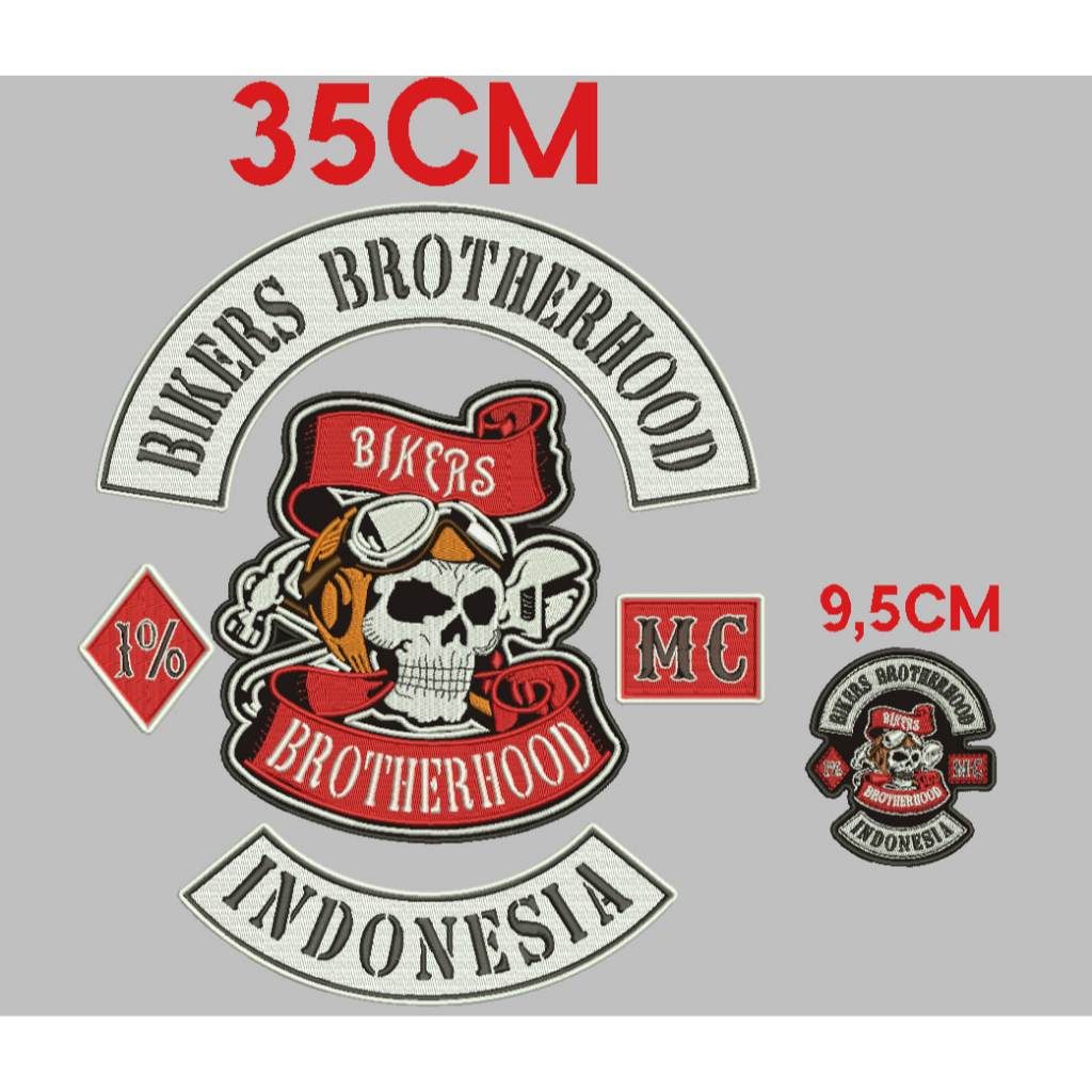BROTHER PATCH : JUAL EMBLEM LOGO BBMC/BIKERS BROTHERHOOD INDONESIA BERKUALITAS TINGGI DENGAN DESAIN 