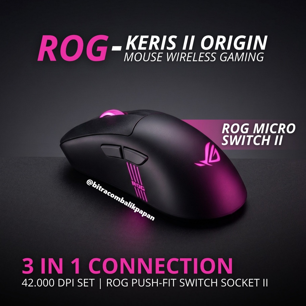 Mouse Gaming ROG - Keris II Origin - Mouse Wireless Gaming