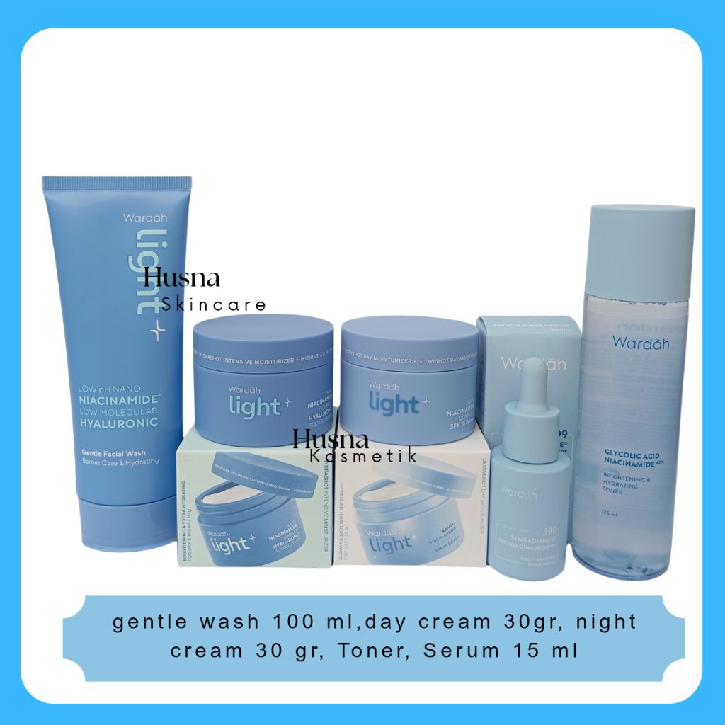 Wardah Lightening Paket Series / Paket Wardah Lightening Series Night Day Cream