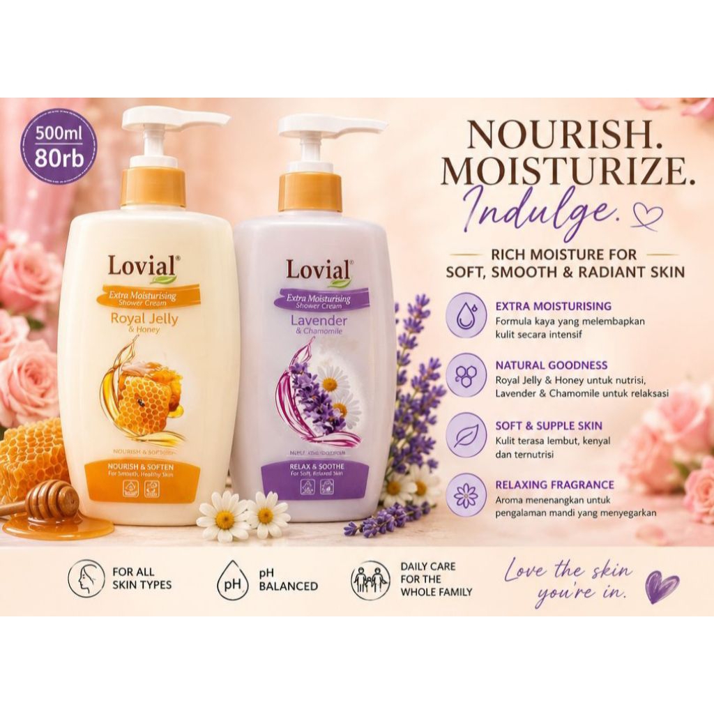 lovial Extra moisturising shower cream