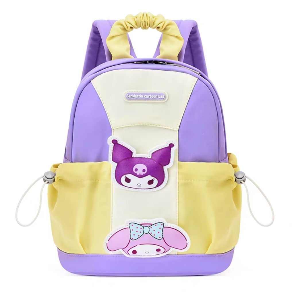 Tas Ransel TK Serut San Martin PIN RANDOM GAMBAR Kombinasi Cinnamon Roll Melody Kuromi Unicorn
