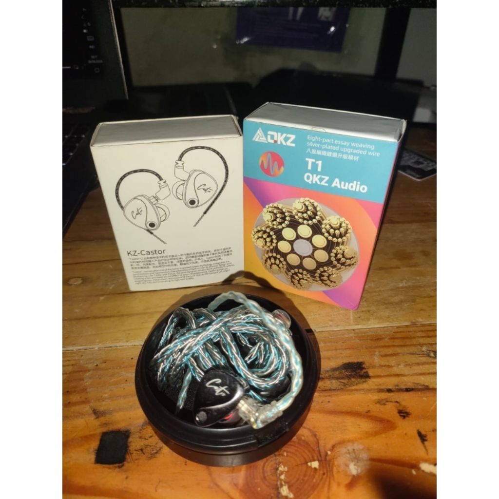 kz castor bass boost + cable qkz t1