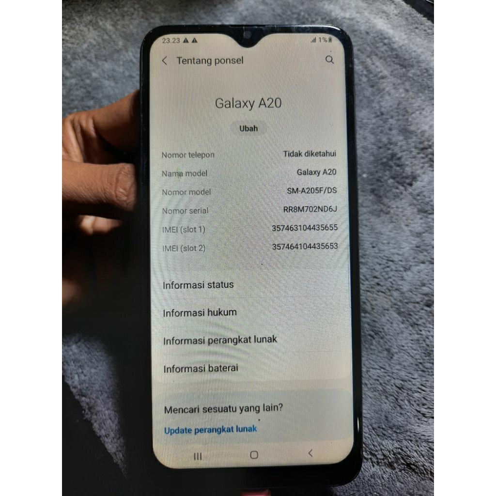 MESIN SAMSUNG A20 NORMAL BERGARANSI