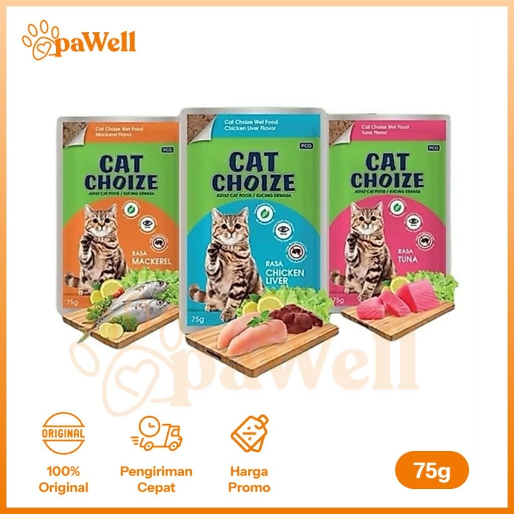 Makanan Basah Kucing Dewasa dan Kitten Cat Choize Tanpa Pengawet
