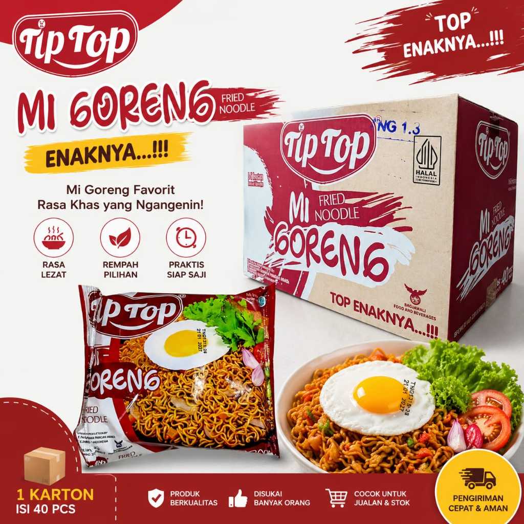 Mie Goreng Instan tip top 68 gram 1 dus mie goreng tip top 1 karton indomie sedap tip top goreng kem