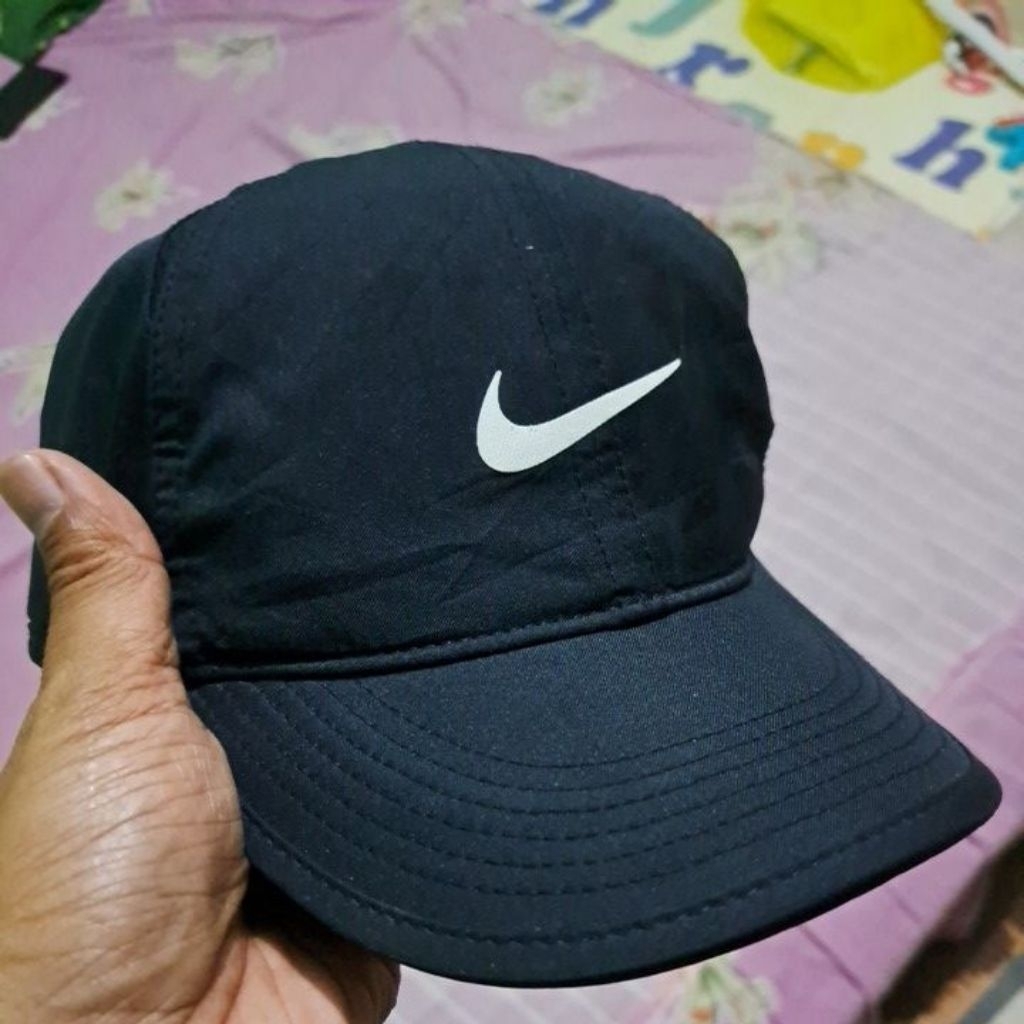 topi second n1ke running logo centang
