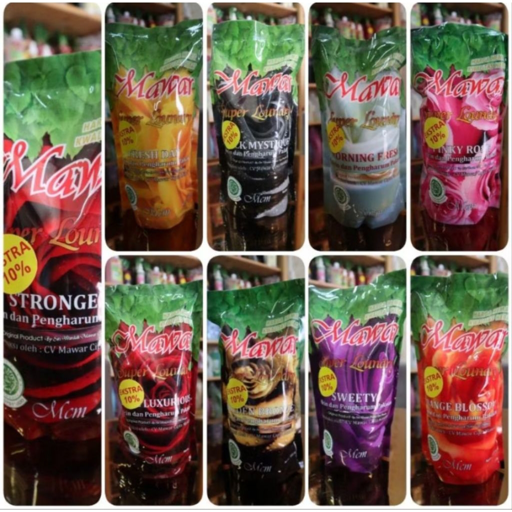 TERLARIS COD MAWAR SUPER LAUNDRY REFIL PAKET 1 DUS ISI 10 PSC