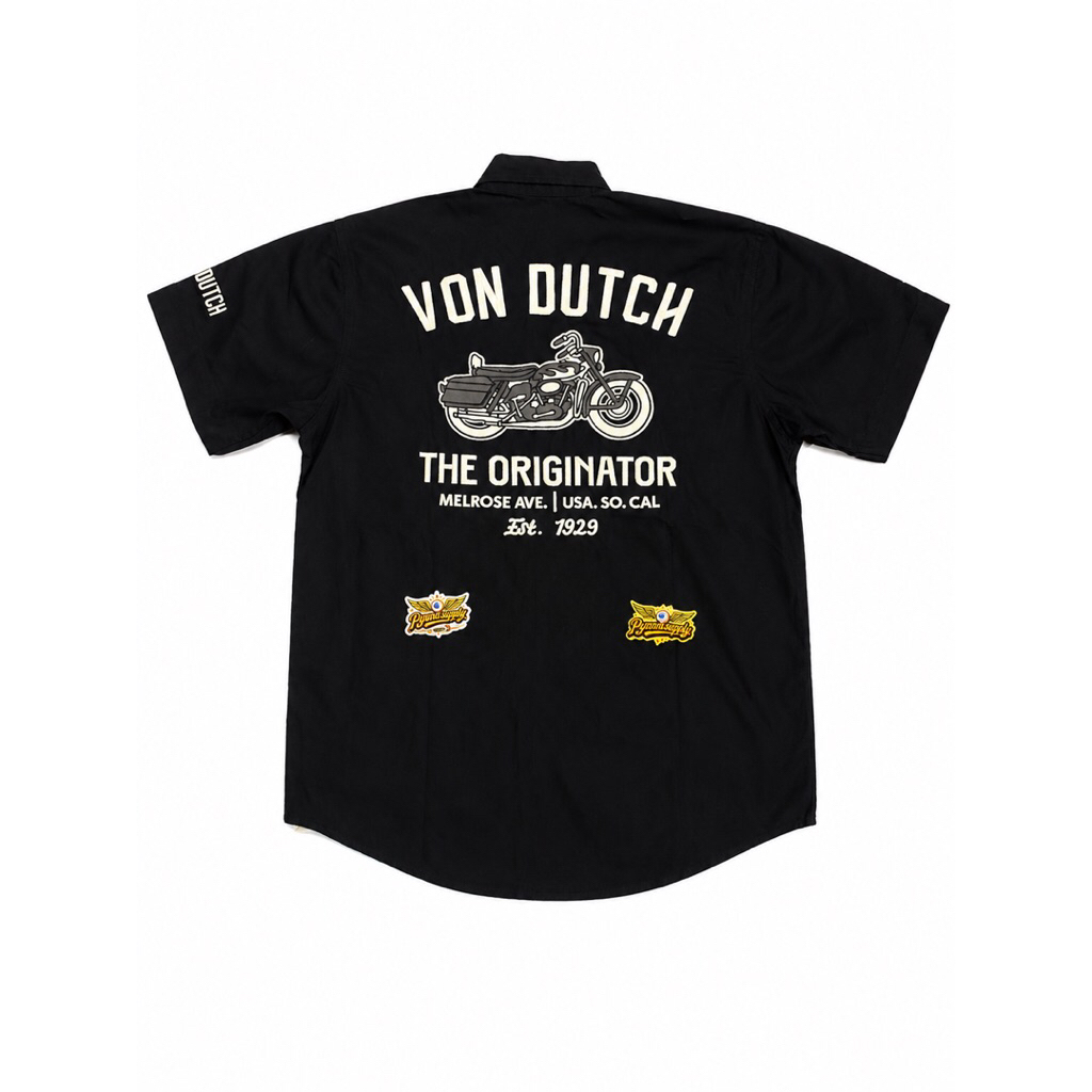 WORKSHIRT VD BLACK MOTORCYCLE (M)