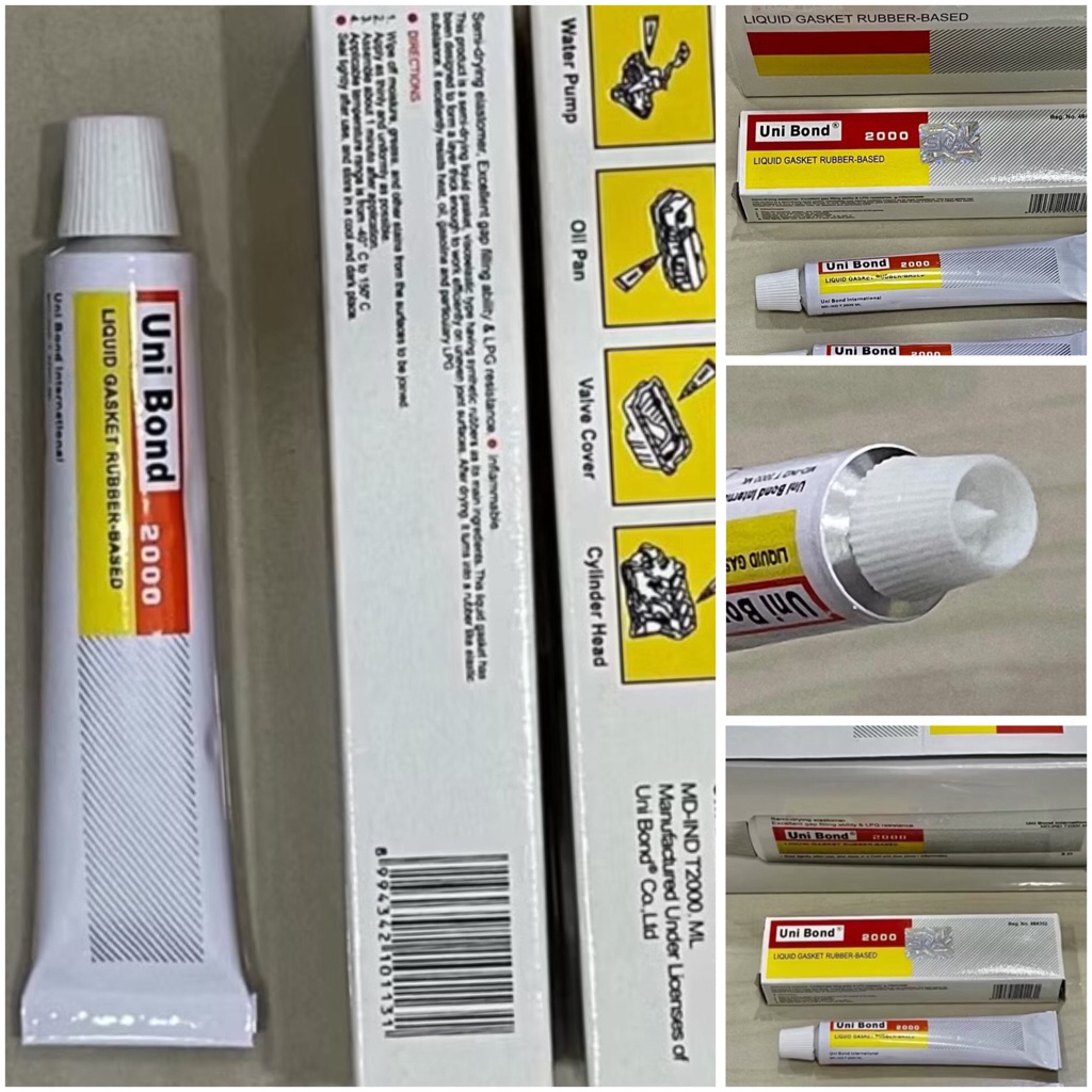 lem UNIBOND 2000 UNI BOND liquid gasket rubber based unibond glue uni bond uni bon lem paking mobil 