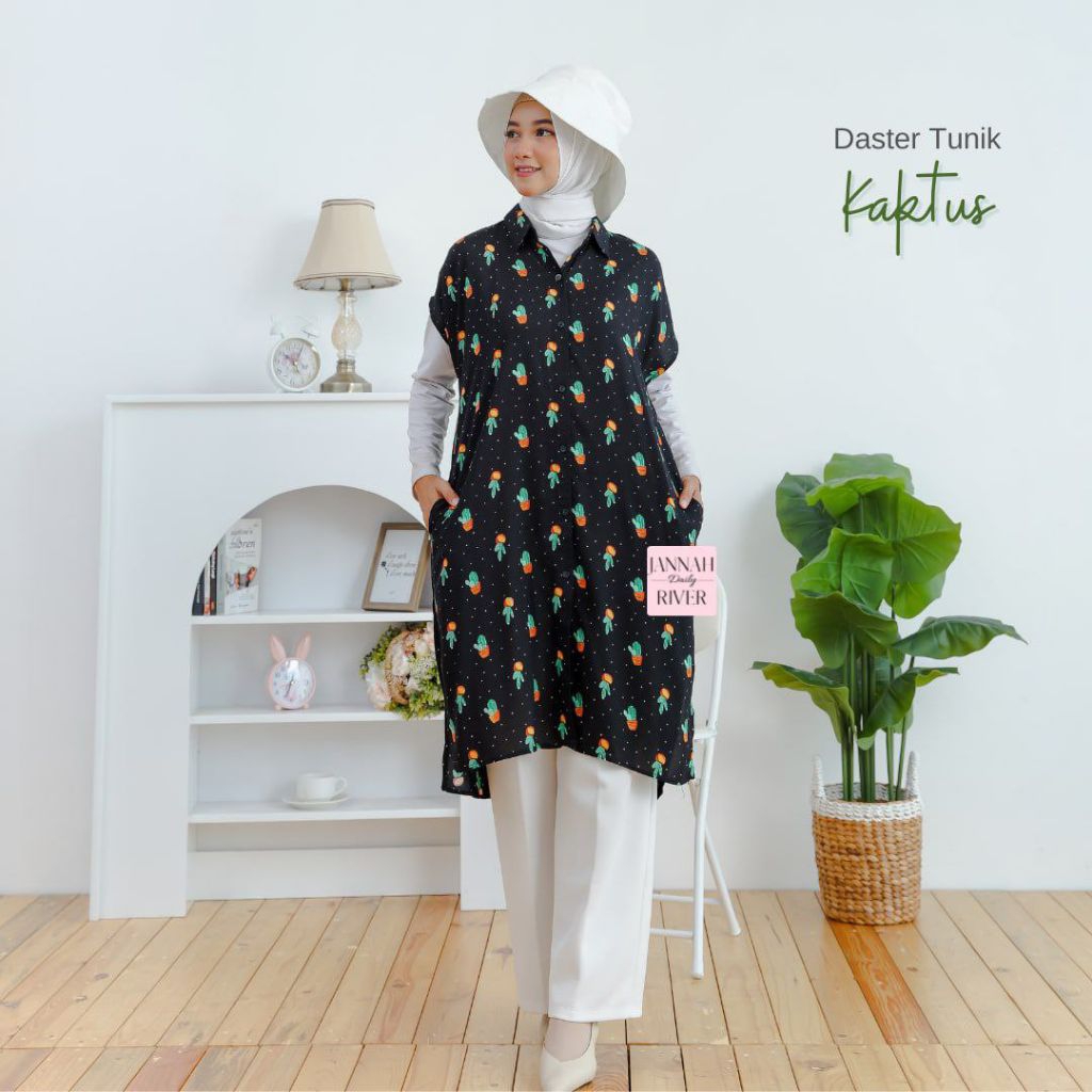 Jannah River Daster Tunik Kaktus ( NEW ) || Daster Premium by Jannah River #daster #dasterbusui