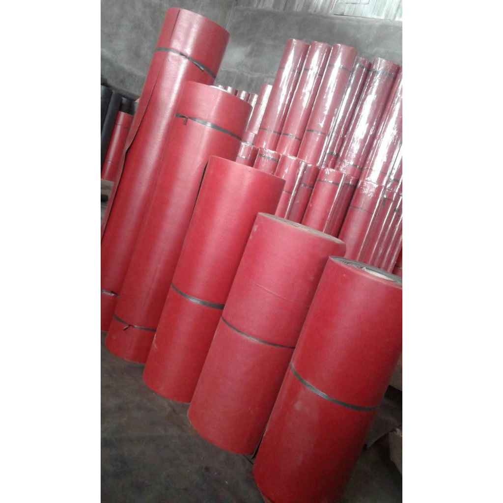 Kisah_Manis Karpet Karet Talang Tiber Air Panjang Full 1 Meter Merah Hitam Pabrikan 