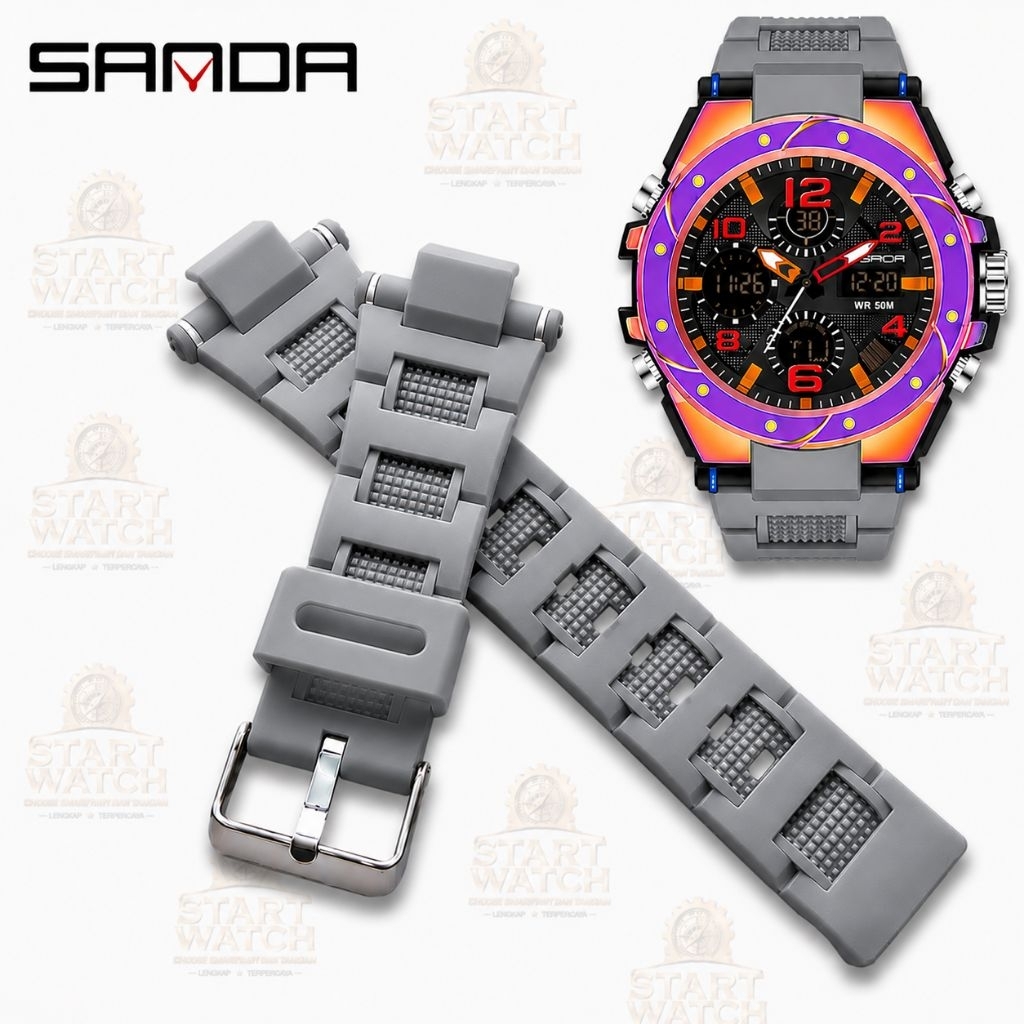 Tali Jam Tangan SANDA 6008 SANDA 6024 Strap Jam Tangan Sport SANDA 6024 6008