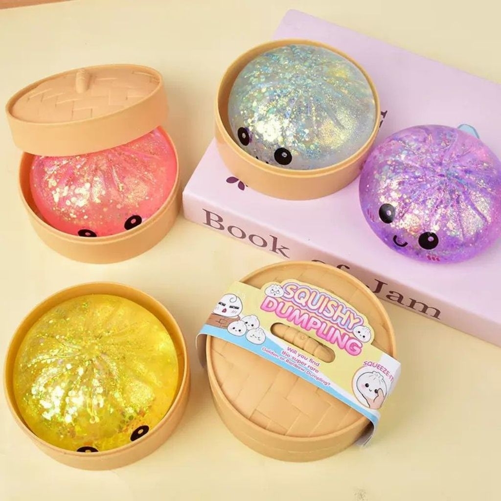JUMBO SQUISHY DUMPLING GLITER / Squishy Bun/ Squishy Bakpaw