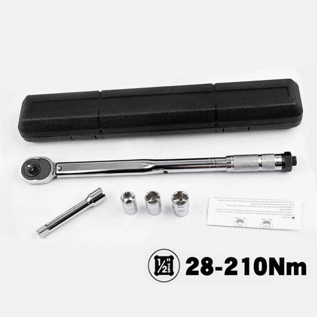 Set Kunci Torsi 1 per 2 Inch Momen 40-210 Nm Kunci Sok Tracker Pengencang Baut Roda Mobil Motor