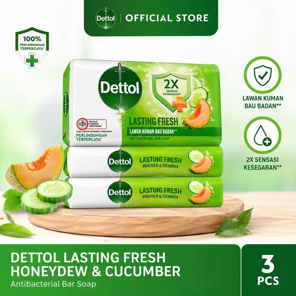 DETOL LASTING FRESH 3PCS