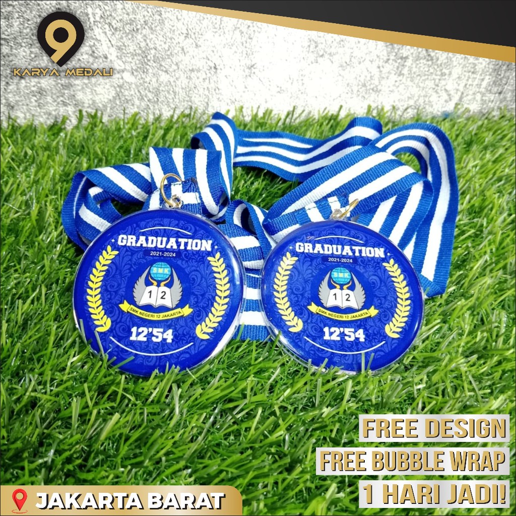 MEDALI, MEDALI AKRILIK CUSTOM, ACARA SEKOLAHAN, PIAGAM WISUDA, HADIAH KELULUSAN, EVENT BOLA FUTSAL
