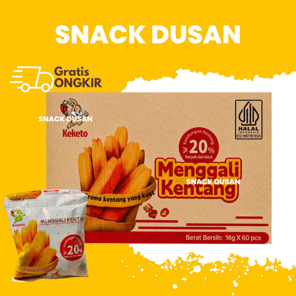 [DUS] CIKI KEKETO MENGGALI KENTANG ISI 60 PCS @16GR