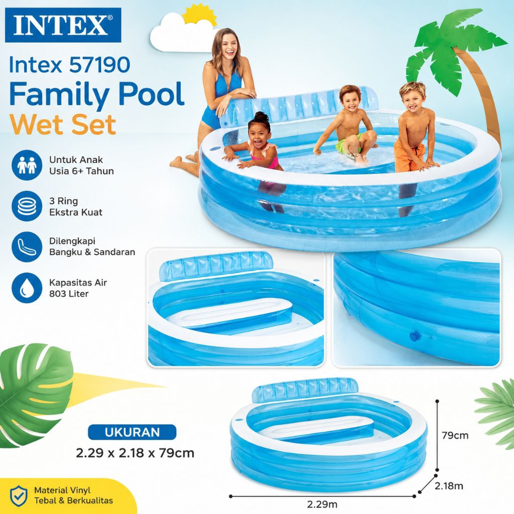 Inflatablestoys - Intex 57190 Swim Center Family Lounge Pool