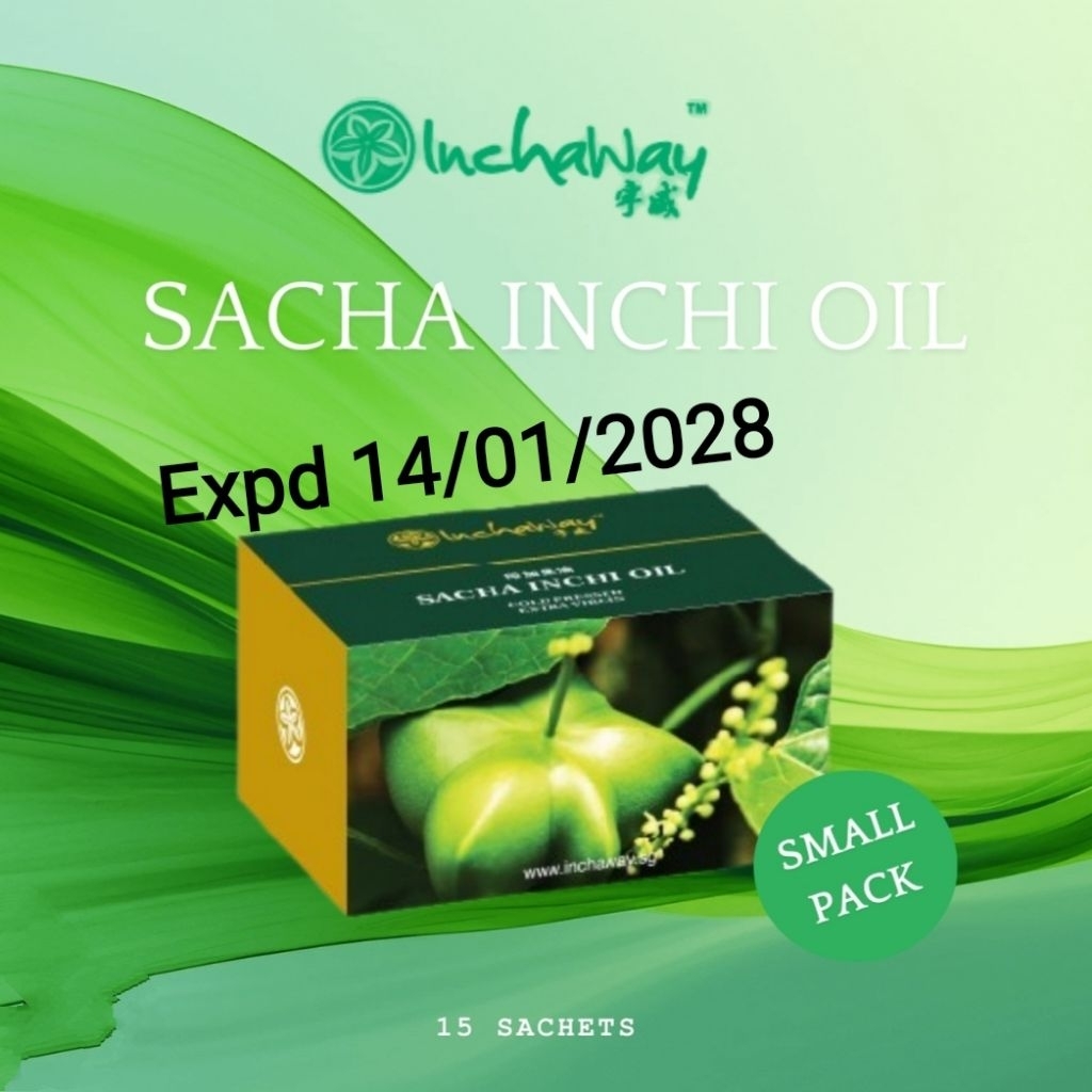 1 BOX ( 15 SACHET) Sacha Inchi Oil Inchaway Expd 14/01/28 / Minyak Sacha Inchi ORIGINAL 100%