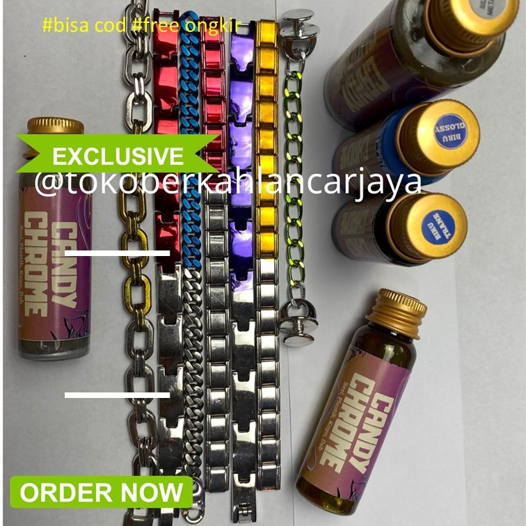 (OLES) 20 ML CAT CANDY CHROME CAT OLES CAT PEWARNA LOGAM,BESI,KACA,PLASTIK CHROME CANDY