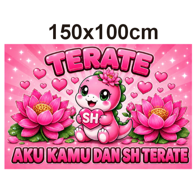 bendera SH Terate 150x100cm bisa custom tulisan