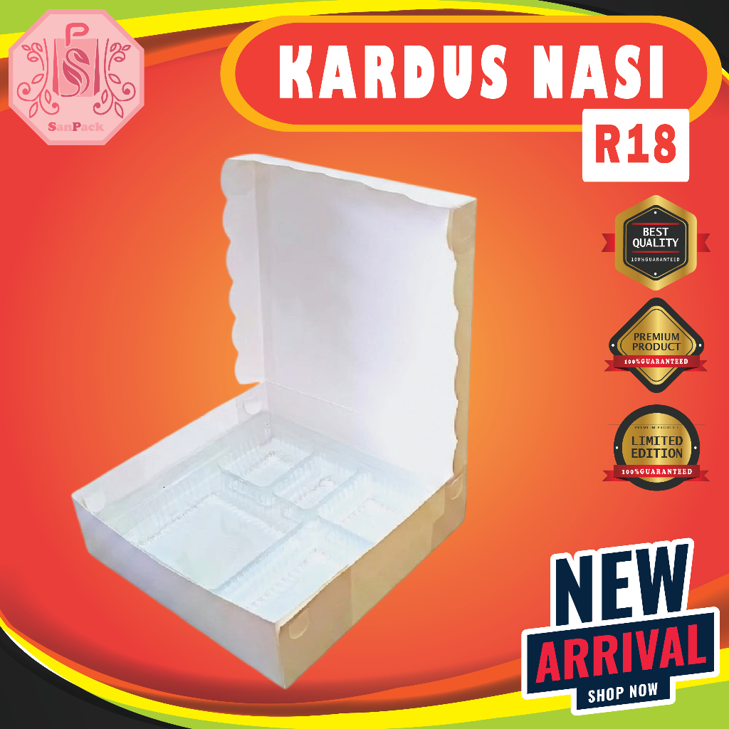 Kardus Nasi ukuran 18 IVORY - Dos R8 Putih - Kardus Nasi Catering - Kardus Hajatan R8 - Kardus Ivory
