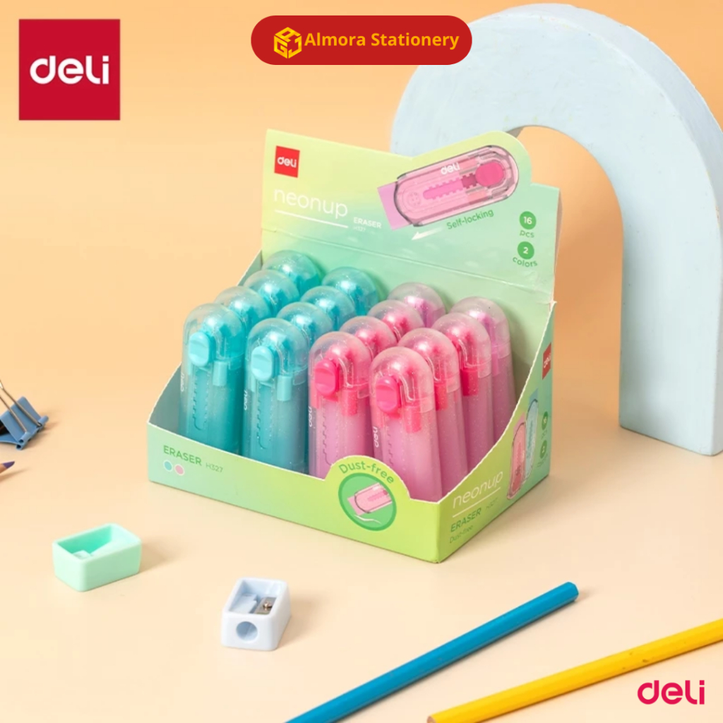 Deli Penghapus Mekanik Mechanical Eraser Pen dengan Refill Penghapus Presisi untuk Menggambar Menuli