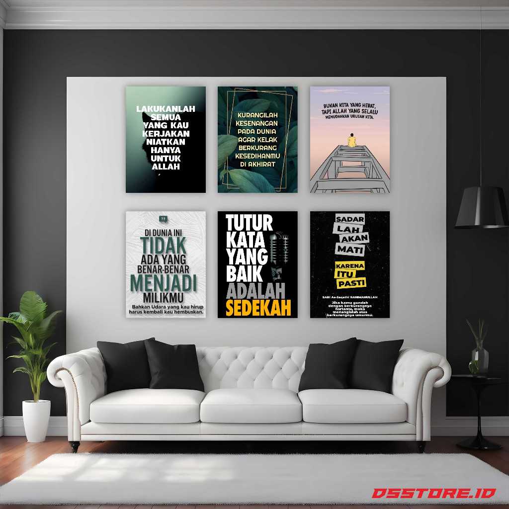 Hiasan Dinding Quotes Islami Hiasan Ruangan islam aesthetic-DS30