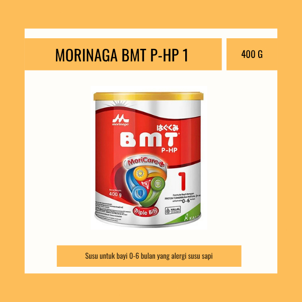 MORINAGA BMT PHP FORMULA BAYI 0-6 BULAN 400 G - FORMULA ALERGI SUSU SAPI
