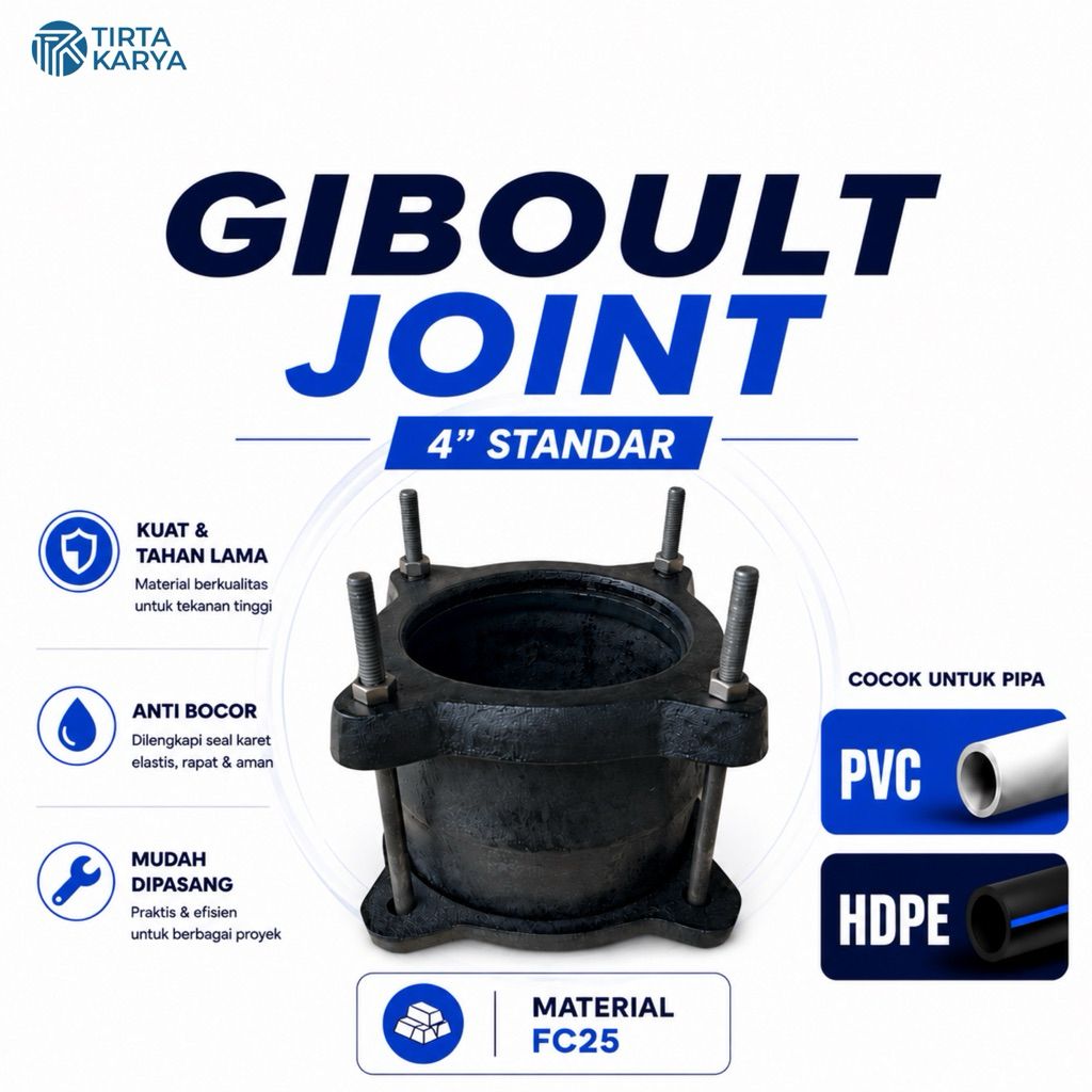 Sambungan Pipa Giboult Joint 4 Inch Standar Proyek dan PDAM