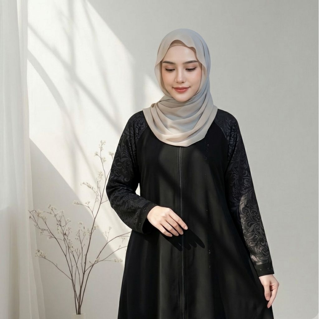 abaya kiara abaya hitam abaya turkey abaya remaja aesthetic abaya premium gamis abaya mewah elegan