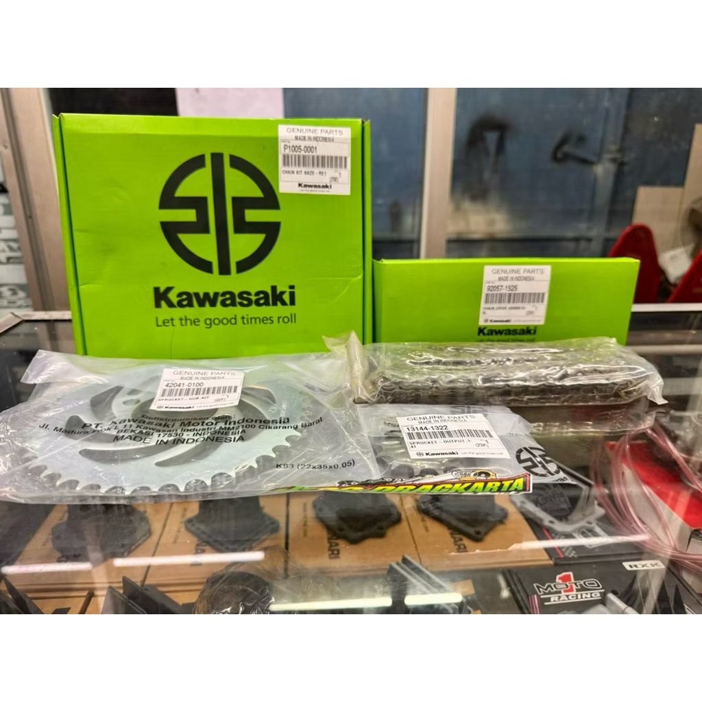 GEAR SET CHAIN KIT KAWASAKI KAZE KAZE R ATHLETE BLITZ R ORIGINAL KAWASAKI P1005-0001