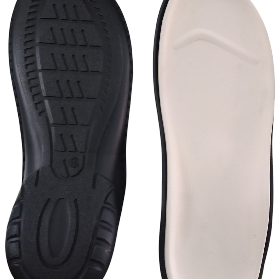 Outsole Sandal TPR Hitam - Sol Anti Licin & Tahan Lama