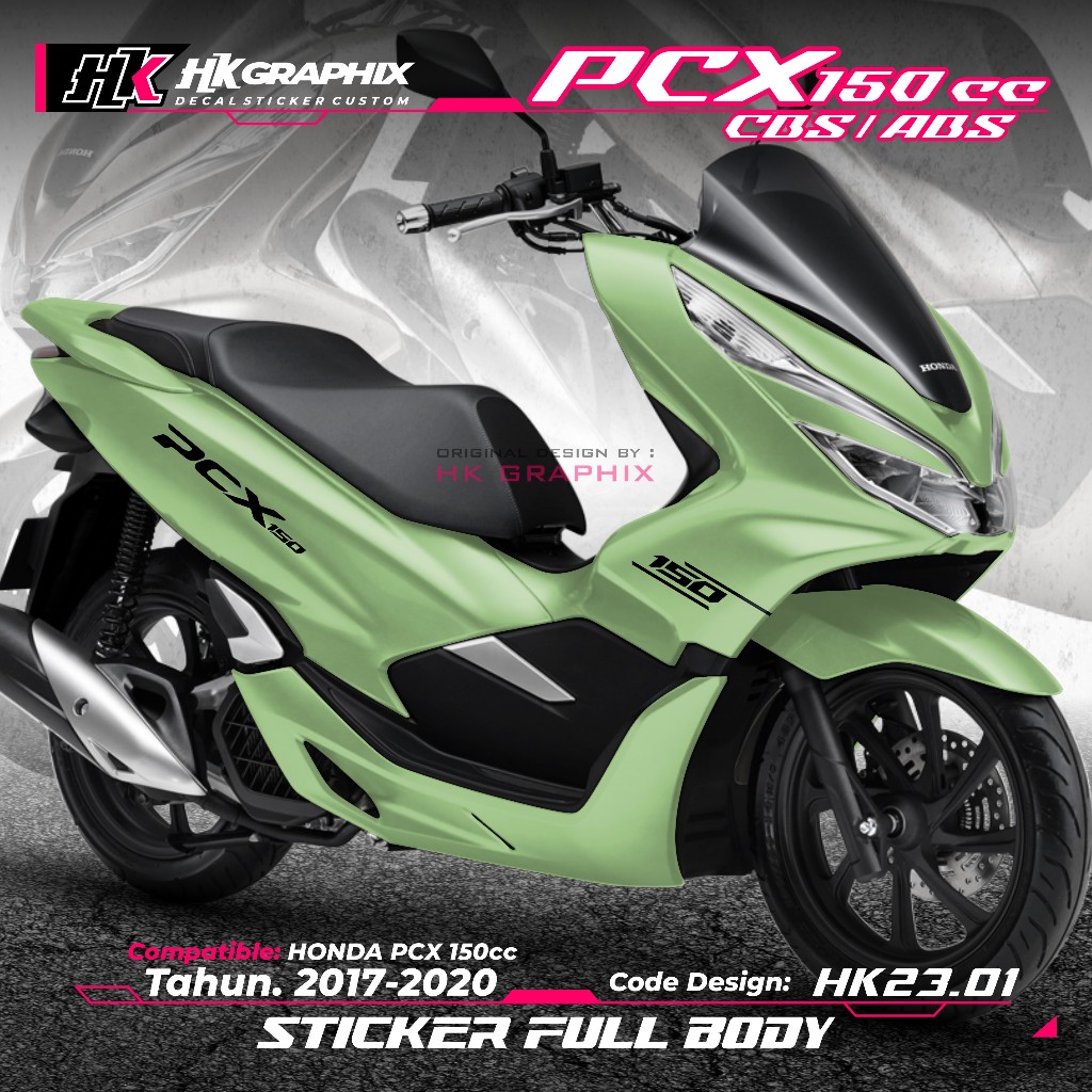 Sticker Decal PCX 150 Full Body 2017 2018 2019 2020 Stiker Motor PCX Polos Reksa Industries 23.01