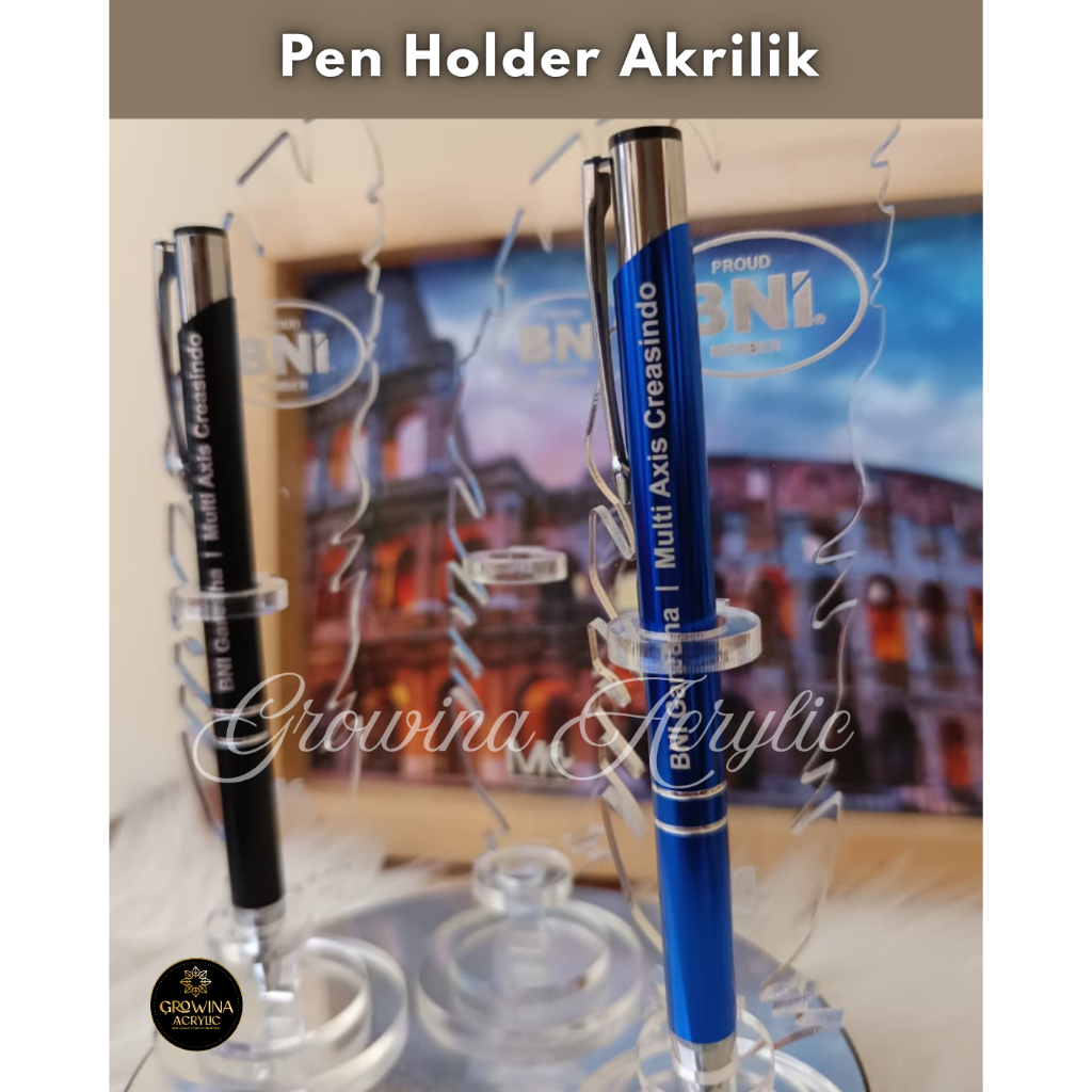 Pen Holder Akrilik Bening 4mm & Mdf 3mm