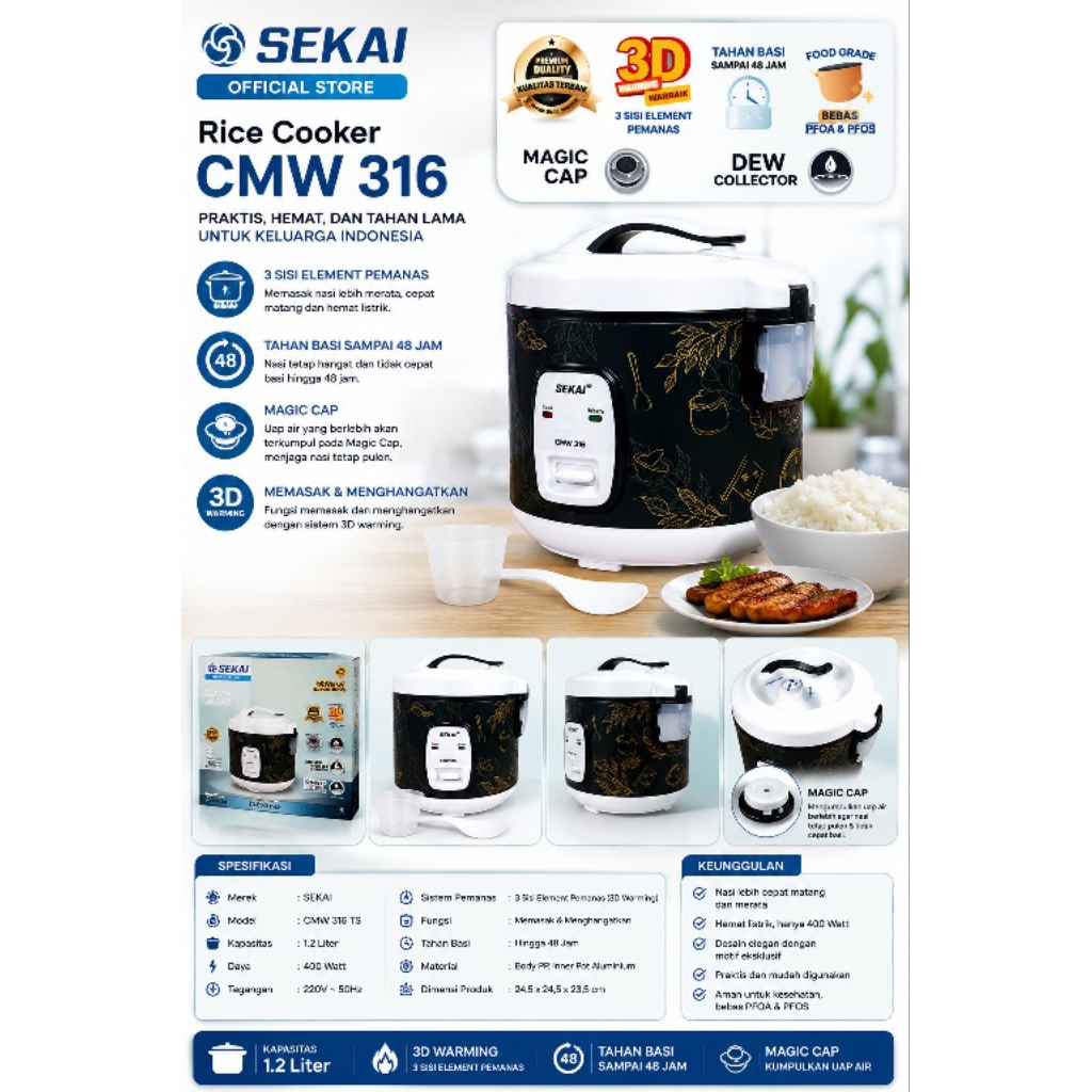 Rice Cooker SEKAI CMW316