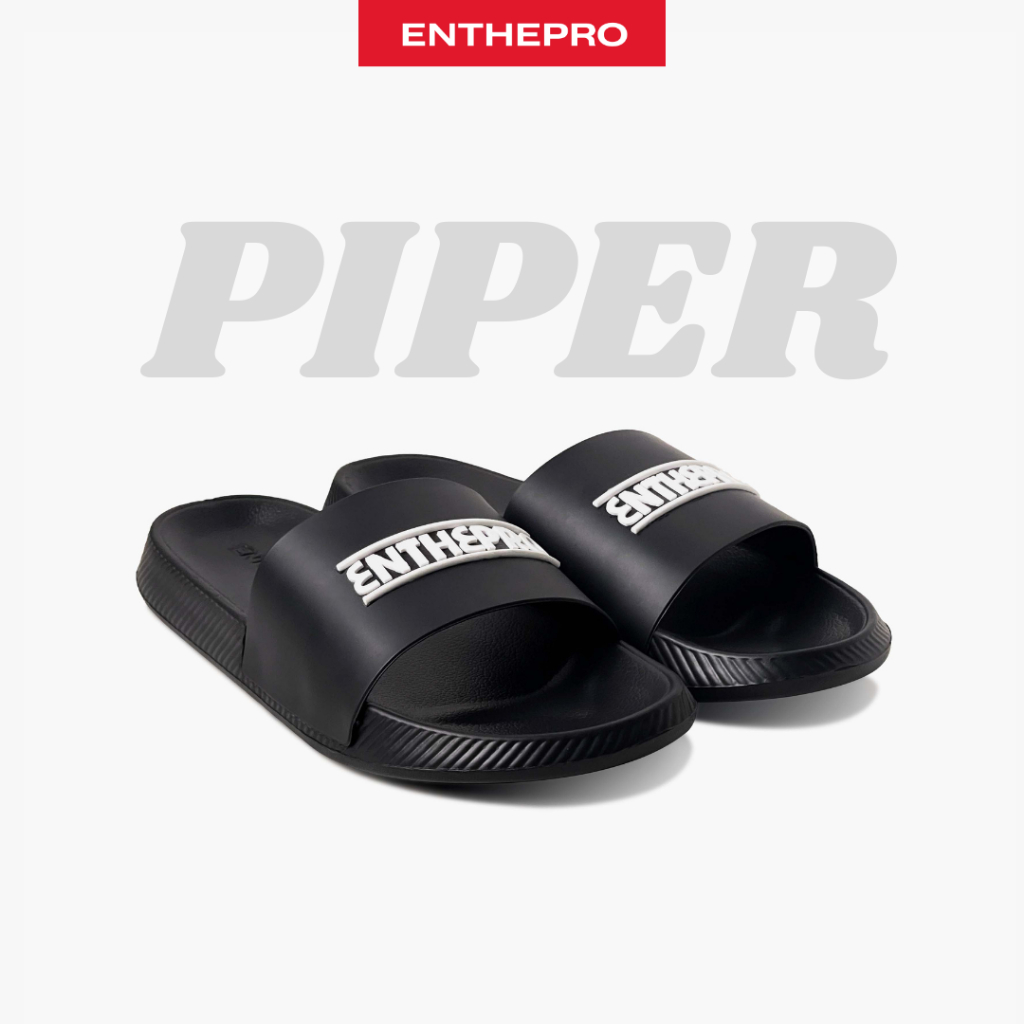ENTHEPRO 39-43 Sandal Slide Pria Proslide Piper Black - Sandal Selop Pria - Sandal Pria Casual