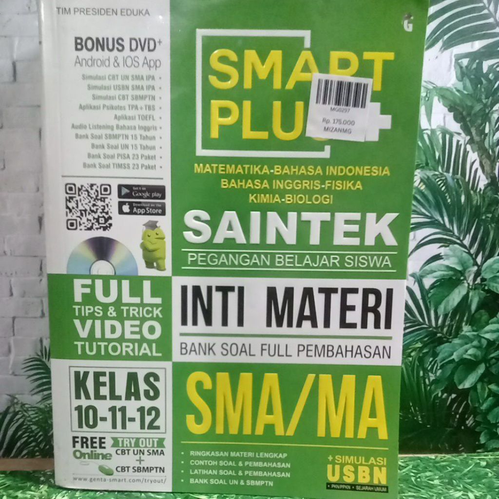 BUKU SMART PLUS MATEMATIKA BAHASA INDONESIA BAHASA INGGRIS FISIKA KIMIA BIOLOGI SAINTEK PEGANGAN BEL