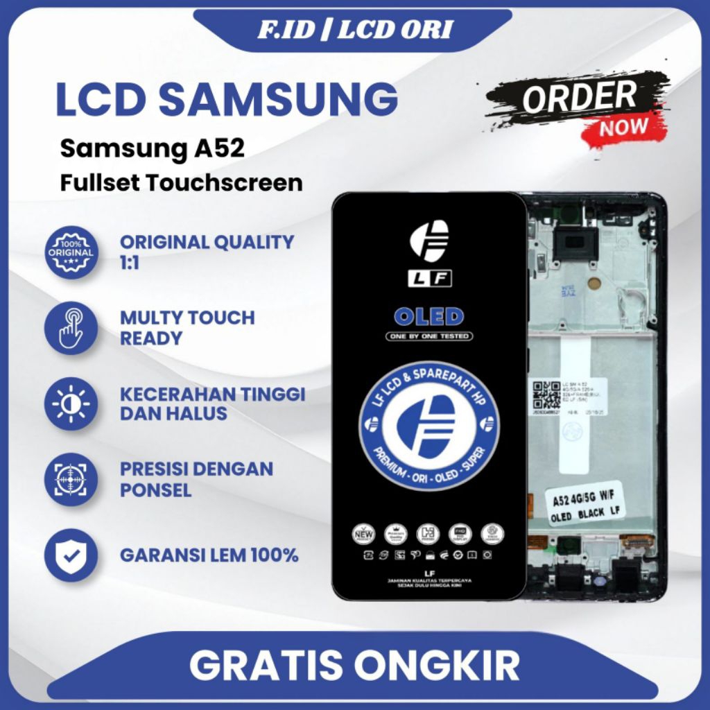 LCD SAMSUNG A52 ORI (GARANSI LEM) FULLSET TOUCHSCREEN