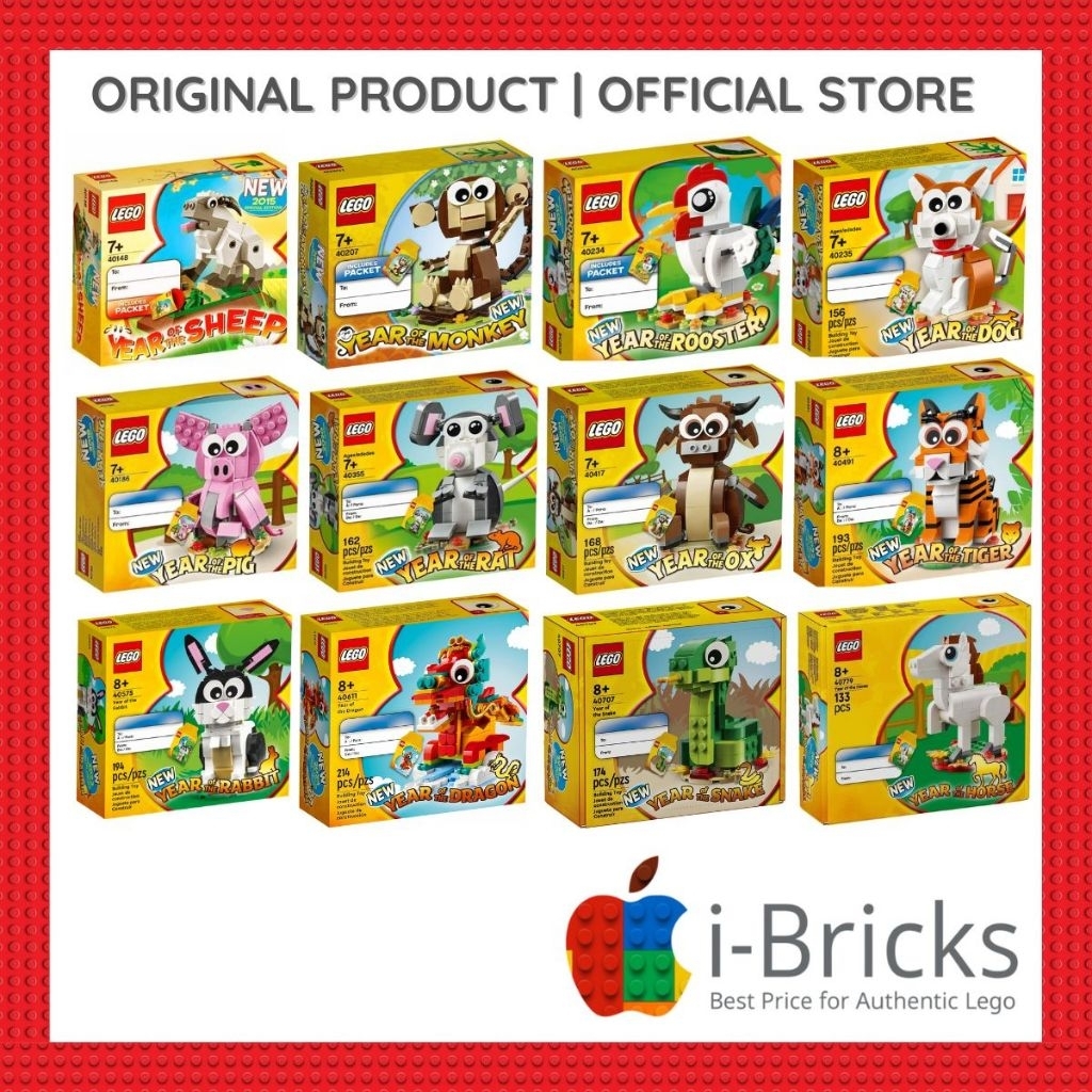 Lego Shio Year of Zodiac Full set 12 Animal