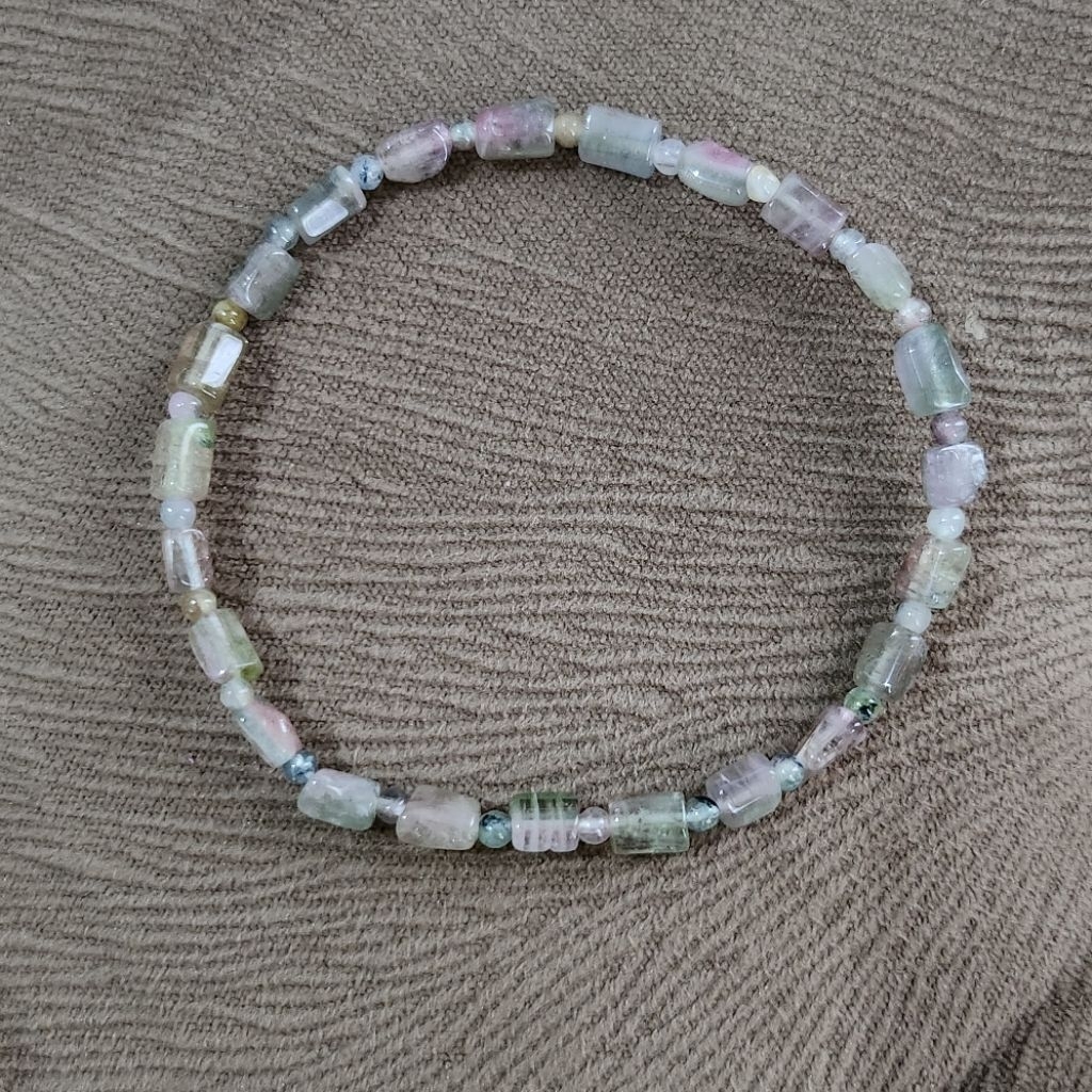 Gelang Tourmaline Tabung Ice Watermelon