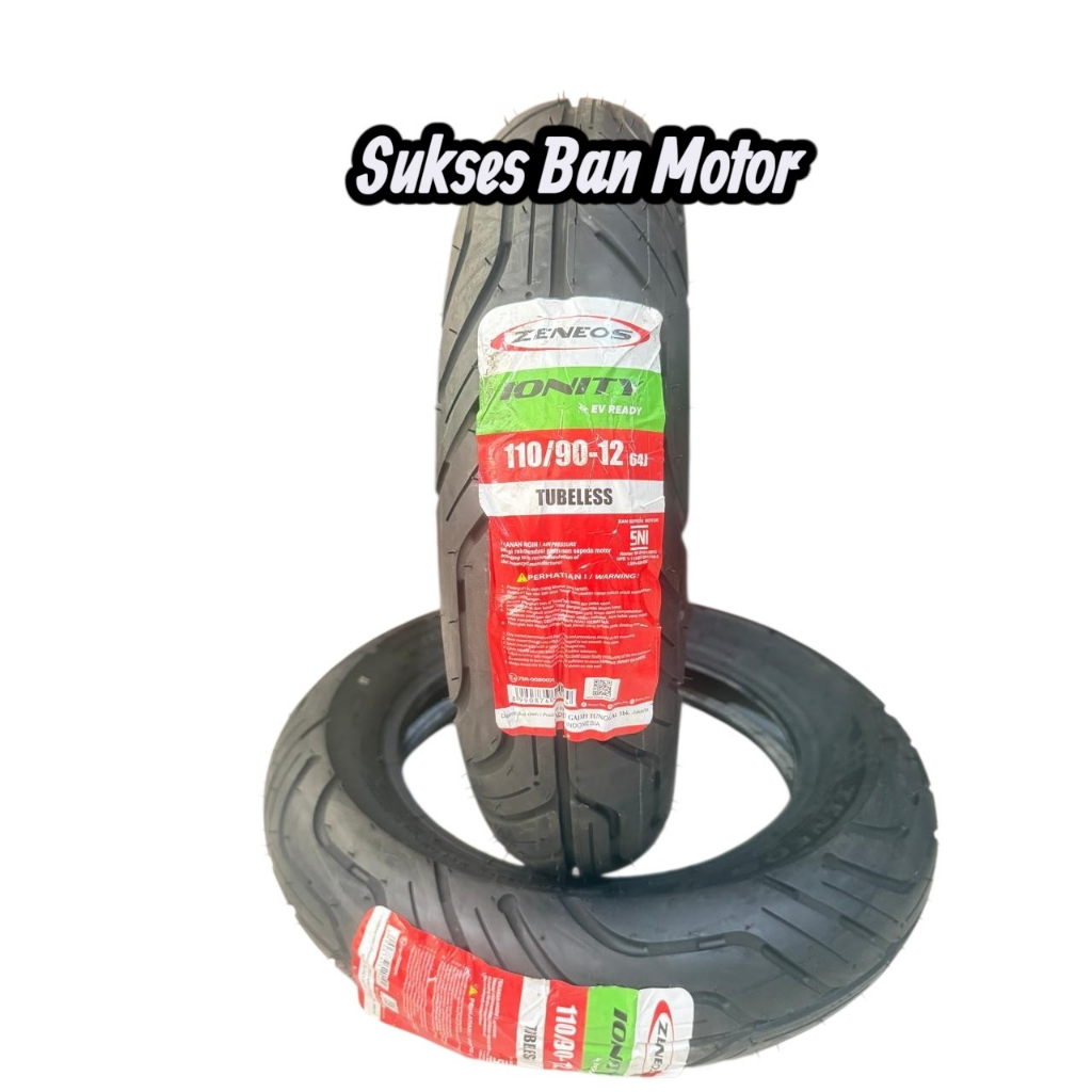 Ban Motor Zeneos Ionity Ring 12 Tubeless - Ban Motor Scoopy, Genio, Tampilan Sporty
