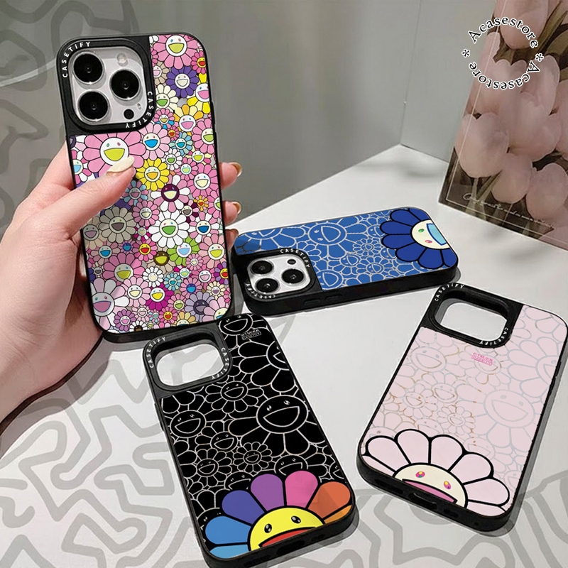 NEW PRODUK WITH BOX NEW SHOCK PROOF CASING CTFY TAKASHI MURAKAMI FLOWERS ACRYLIC MIRROR CASE COVER