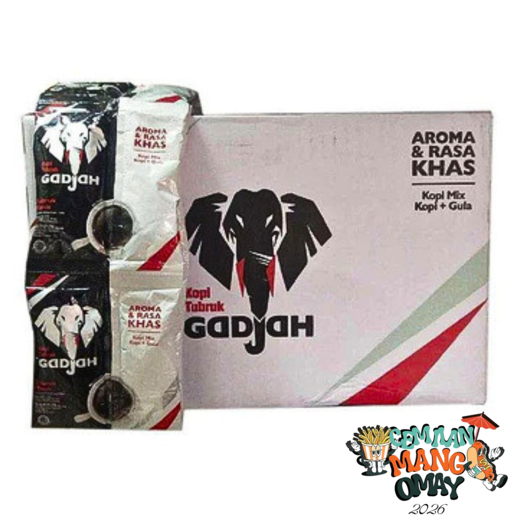 KOPI GAJAH KOPI HITAM TUBRUK ASLI 1 DUS ISI 120 PCS TERMURAH NIKMAT HITAM
