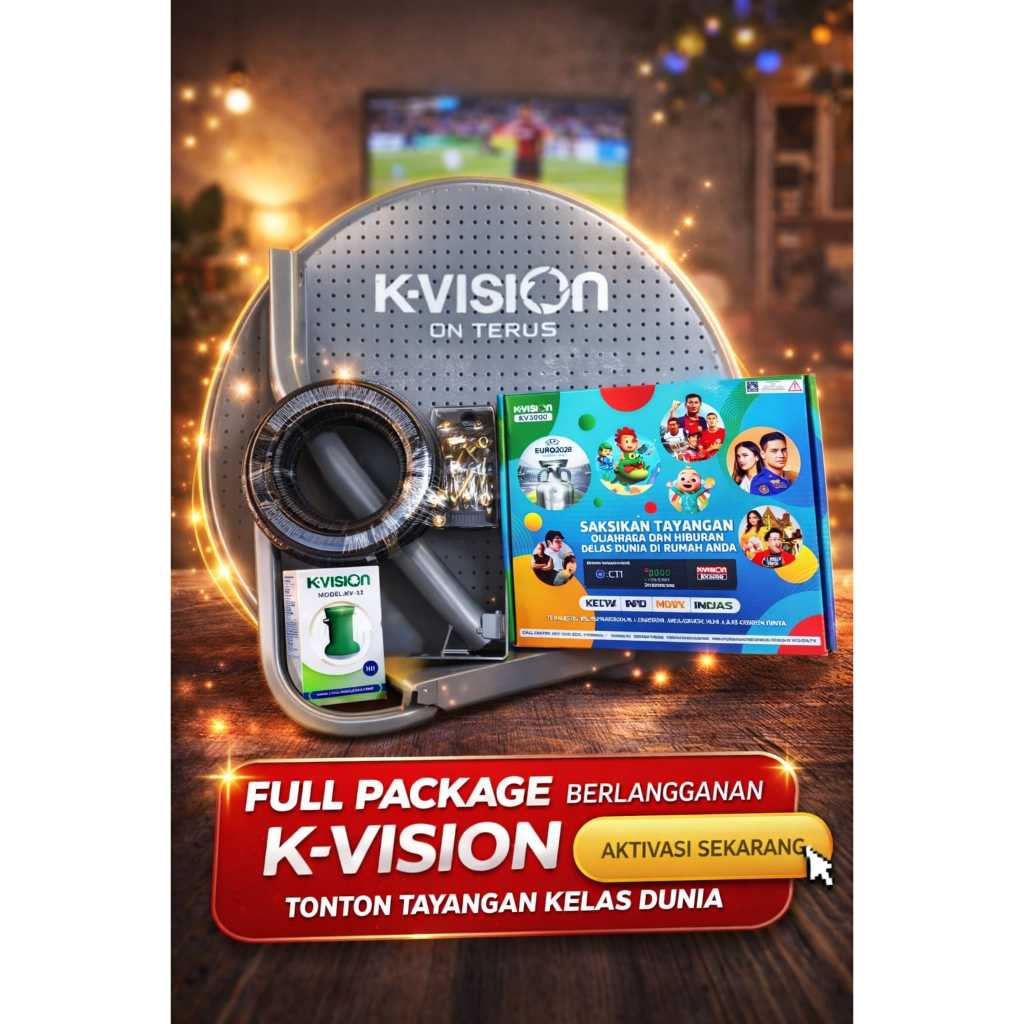 Satu Set ODU Parabola Mini Kvision 45cm Abu ( MESS / LOBANG )